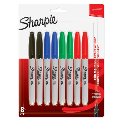 Box of 8 Sharpie Fine Point Assorted Markers