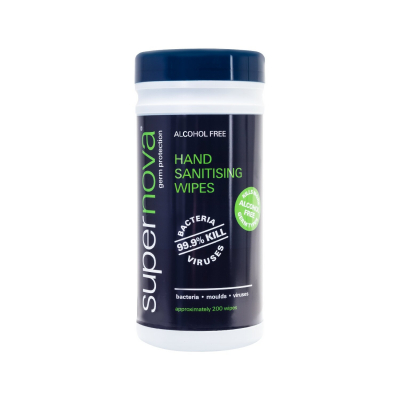 Supernova Hand Sanitising Wipes - 20cm x 20cm