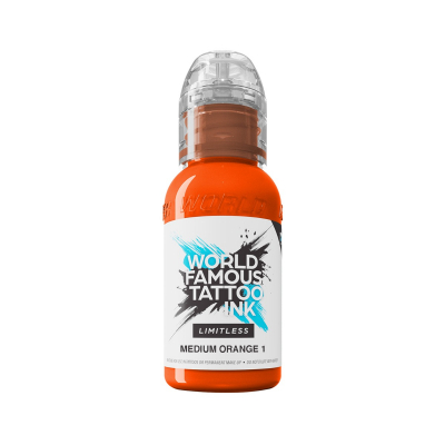 World Famous Limitless Tattoo Ink - Medium Orange 1 30ml